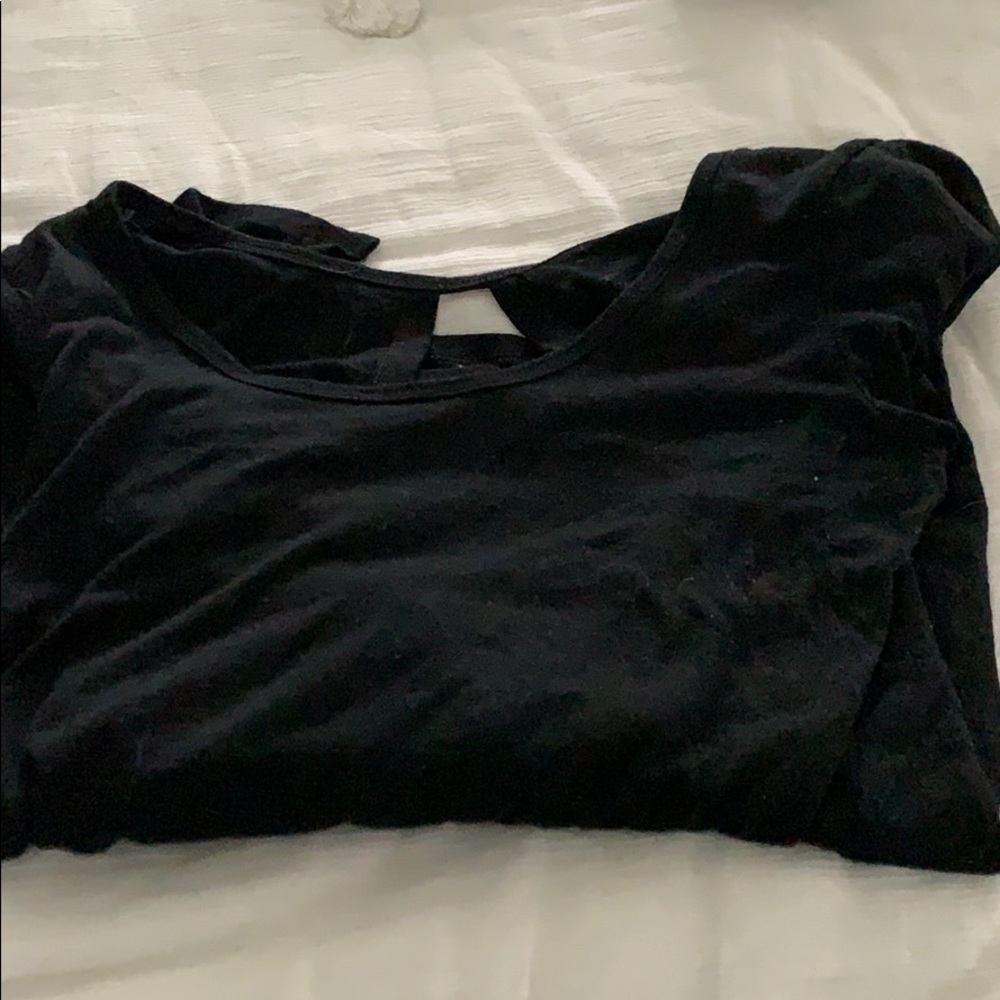 Black cut out workout long sleeve